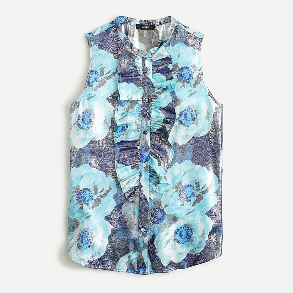 ✨HP✨ [J. Crew] Gorgeous Ruffle-Front Top - Picture 3 of 10